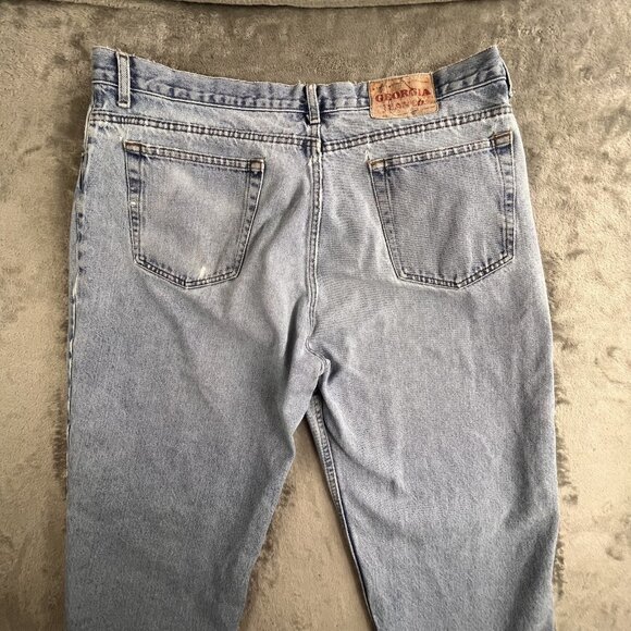 Vintage Georgia Jean Co Jeans Womens 18 Light Wash Relaxed Tapered Denim 90s Y2K - Picture 11 of 16